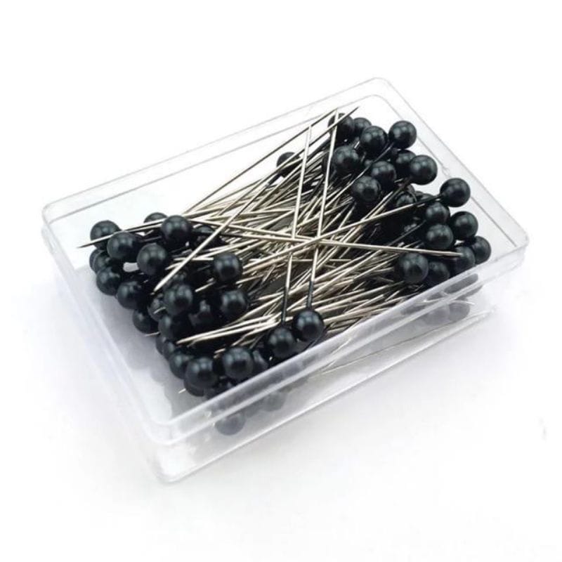Premium Black Hijab Pins (Box Pack) — Metal